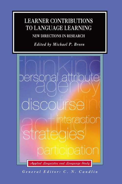 Book cover of Learner Contributions to Language Learning: New Directions in Research