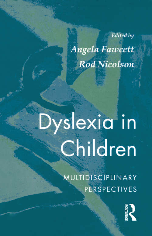 Book cover of Dyslexia In Children