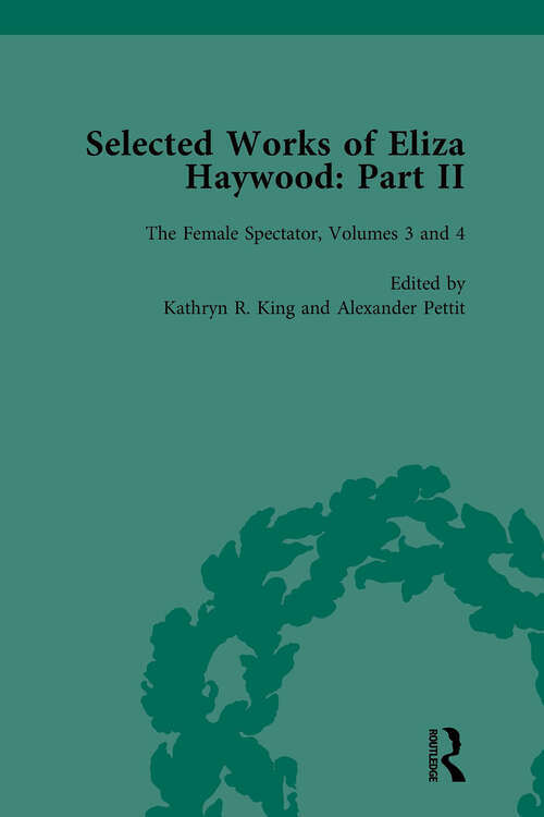 Book cover of Selected Works of Eliza Haywood, Part II Vol 3