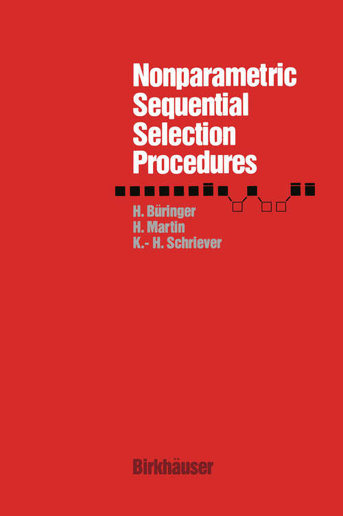 Book cover of Nonparametric Sequential Selection Procedures (1980)