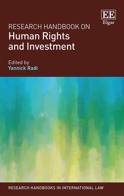 Book cover of Research Handbook on Human Rights and Investment (Research Handbooks in International Law series)