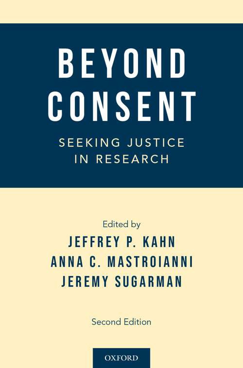 Book cover of Beyond Consent: Seeking Justice in Research