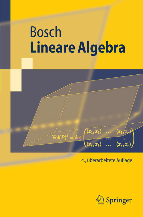 Book cover of Lineare Algebra (4. Aufl. 2008) (Springer-Lehrbuch)