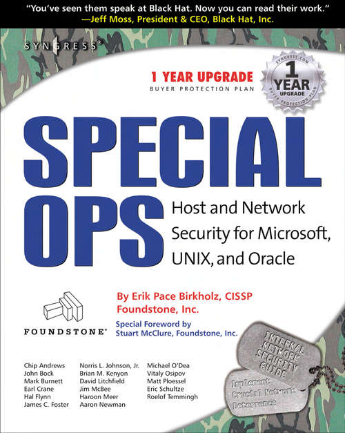 Book cover of Special Ops: Host and Network Security for Microsoft Unix and Oracle
