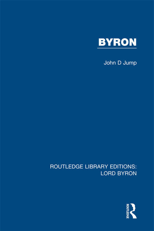 Book cover of Byron (Routledge Library Editions: Lord Byron)