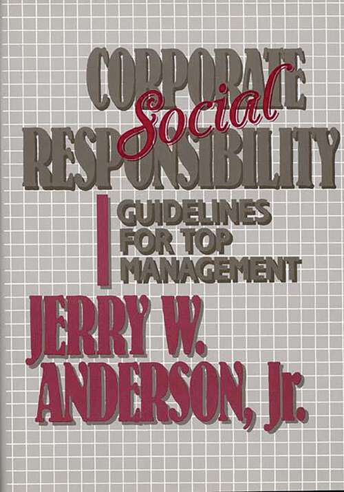 Book cover of Corporate Social Responsibility: Guidelines for Top Management