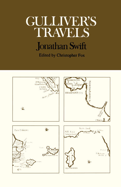 Book cover of Gulliver's Travels By Jonathan Swift (1st ed. 1995) (Case Studies in Contemporary Criticism)