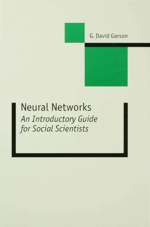 Book cover of Neural Networks: An Introductory Guide for Social Scientists (PDF)