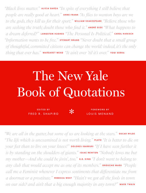Book cover of The New Yale Book of Quotations