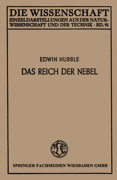 Book cover of Das Reich der Nebel (1938) (Die Wissenschaft #91)