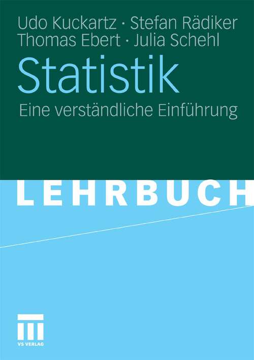 Book cover of Statistik: Eine verständliche Einführung (2010)