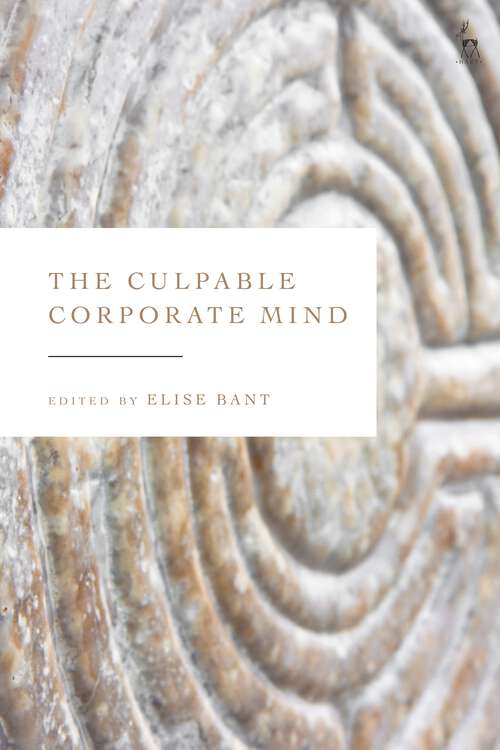 Book cover of The Culpable Corporate Mind