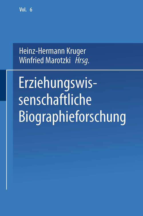 Book cover of Erziehungswissenschaftliche Biographieforschung (1996)