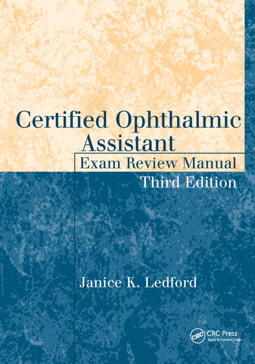 Book cover of Certified Ophthalmic Assistant Exam Review Manual (3) (The Basic Bookshelf for Eyecare Professionals)