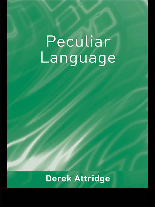 Book cover of Peculiar Language (2)