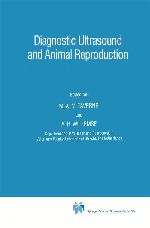 Book cover of Diagnostic Ultrasound and Animal Reproduction (1989) (Current Topics in Veterinary Medicine #51)