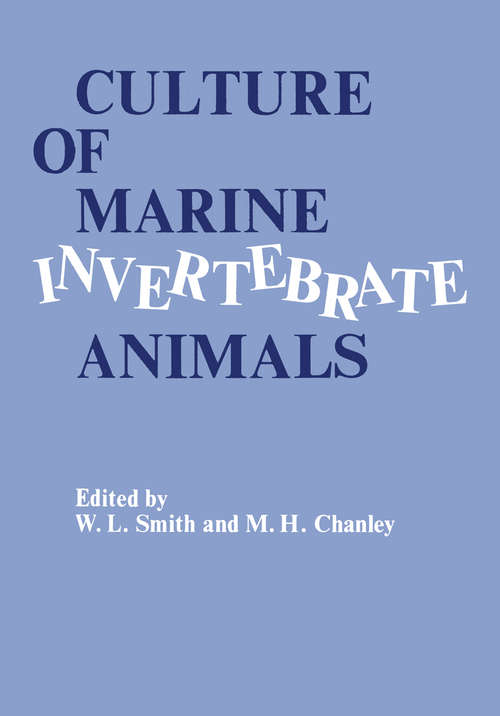 Book cover of Culture of Marine Invertebrate Animals: Proceedings — 1st Conference on Culture of Marine Invertebrate Animals Greenport (1975)