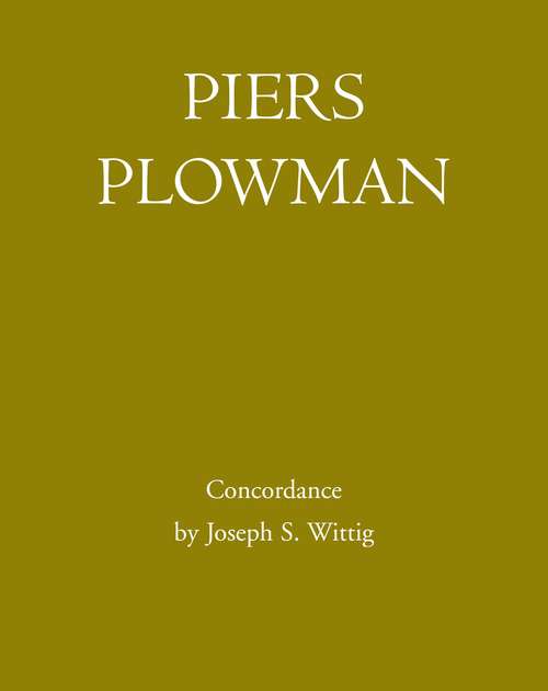 Book cover of Piers Plowman: Concordance