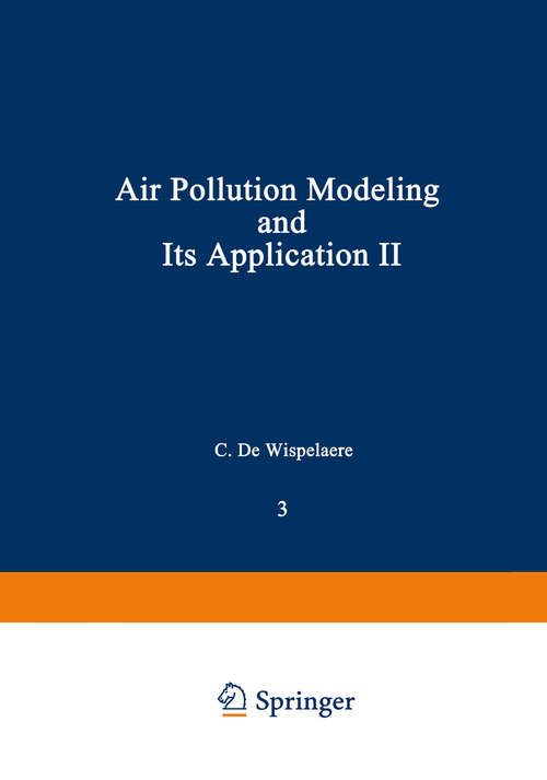 Book cover of Air Pollution Modeling and Its Application II (1983) (Nato Challenges of Modern Society #3)