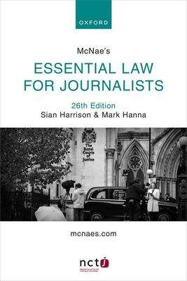 Book cover of Mcnae's Essential Law For Journalists (PDF) (26)