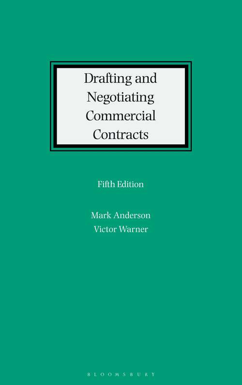 Book cover of Drafting and Negotiating Commercial Contracts