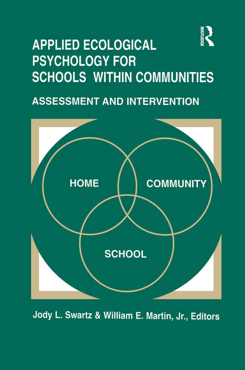 Book cover of Applied Ecological Psychology for Schools Within Communities: Assessment and Intervention