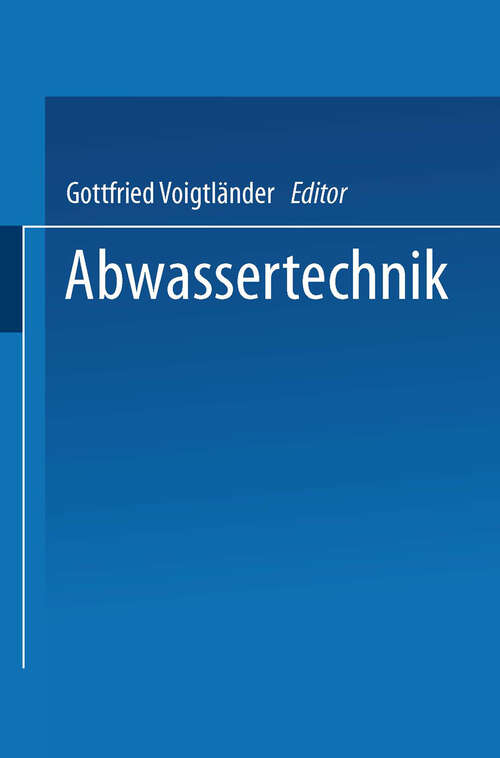 Book cover of Abwassertechnik (1995)