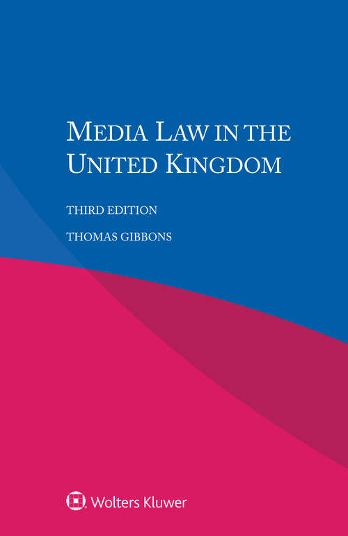 Book cover of Media Law in the United Kingdom (3)