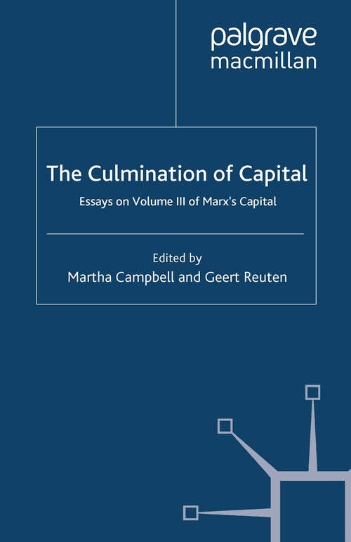 Book cover of The Culmination of Capital: Essays on Volume III of Marx’s Capital (2002)