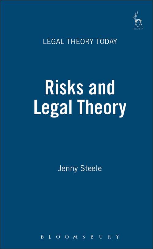 Book cover of Risks and Legal Theory (Legal Theory Today)