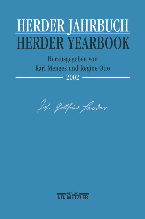 Book cover of Herder Jahrbuch - Herder Yearbook 2002 (1. Aufl. 2002)