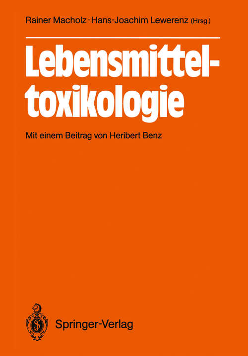 Book cover of Lebensmitteltoxikologie (1989)