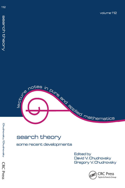 Book cover of Search Theory: Some Recent Developments