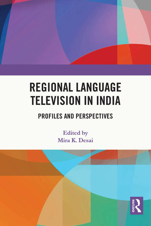 Book cover of Regional Language Television in India: Profiles and Perspectives