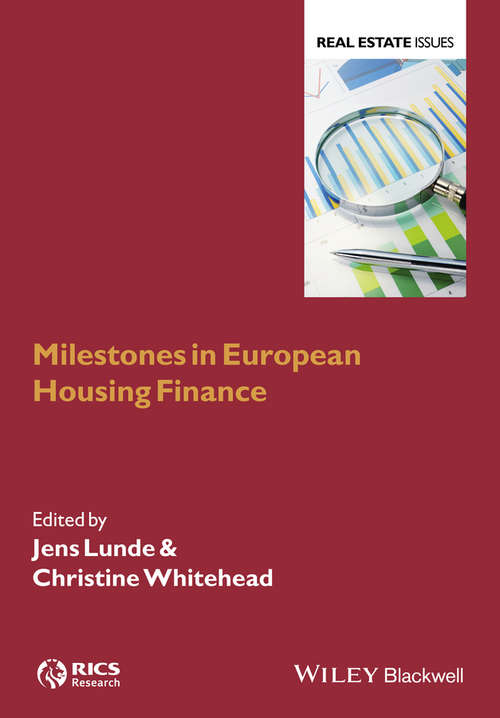 Book cover of Milestones in European Housing Finance (Real Estate Issues)