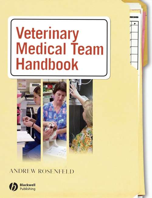 Book cover of Veterinary Medical Team Handbook