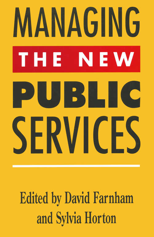 Book cover of Managing the New Public Services (1st ed. 1993)