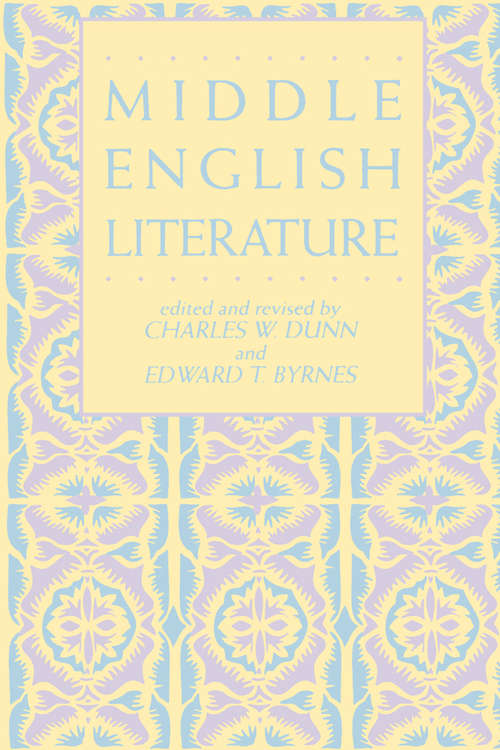 Book cover of Middle English Literature