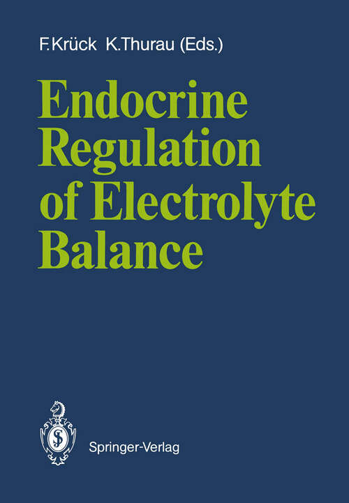 Book cover of Endocrine Regulation of Electrolyte Balance (1986)