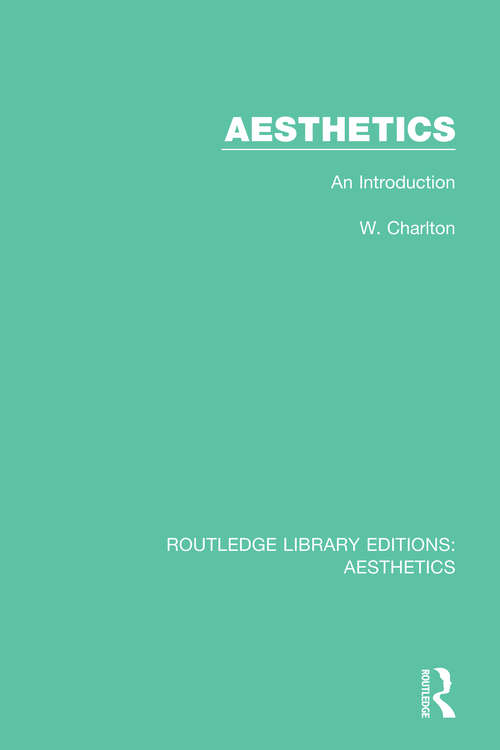 Book cover of Routledge Library Editions: Aesthetics (Routledge Library Editions: Aesthetics)