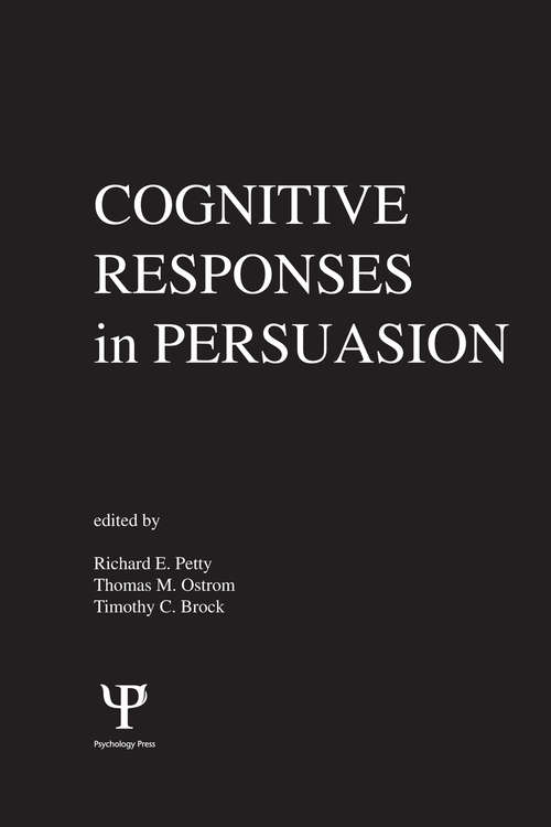 Book cover of Cognitive Responses in Persuasion