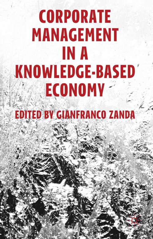 Book cover of Corporate Management in a Knowledge-Based Economy (2012)