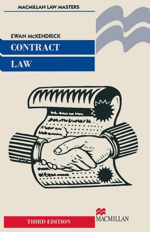 Book cover of Contract Law (3rd ed. 1997) (Macmillan Law Masters)