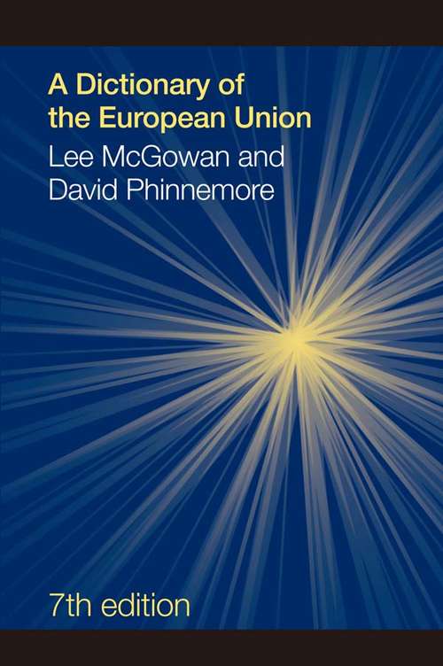 Book cover of A Dictionary of the European Union (7)