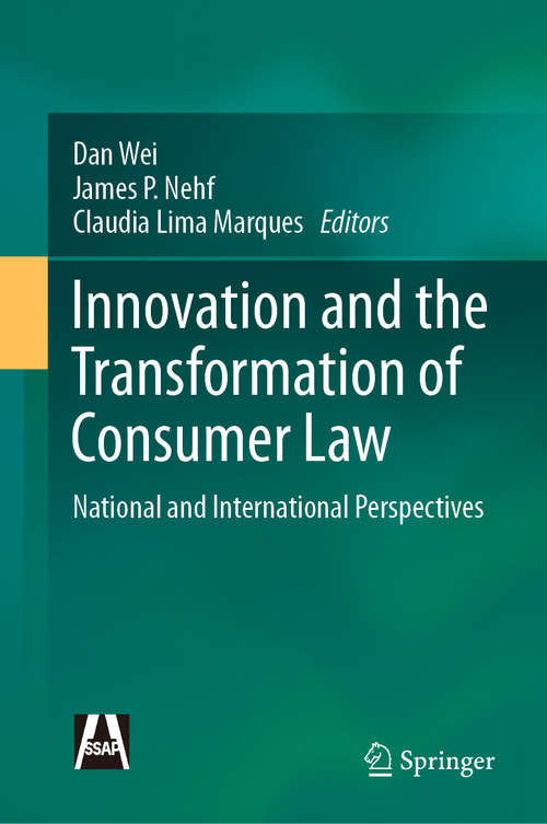Book cover of Innovation and the Transformation of Consumer Law: National and International Perspectives (1st ed. 2020)