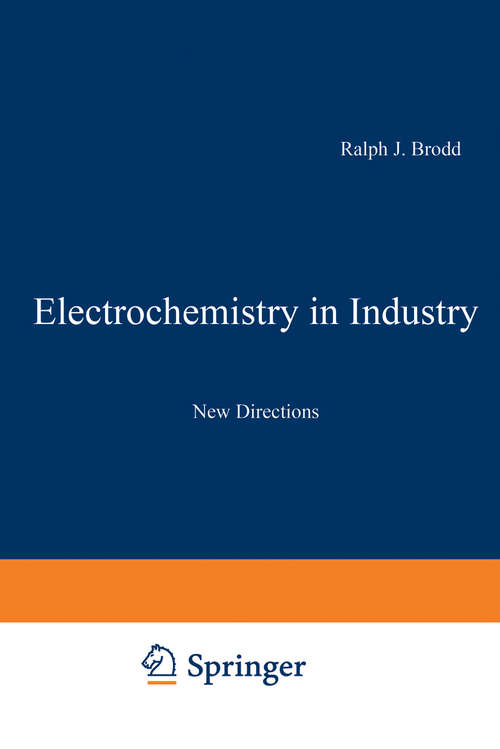 Book cover of Electrochemistry in Industry: New Directions (1982)