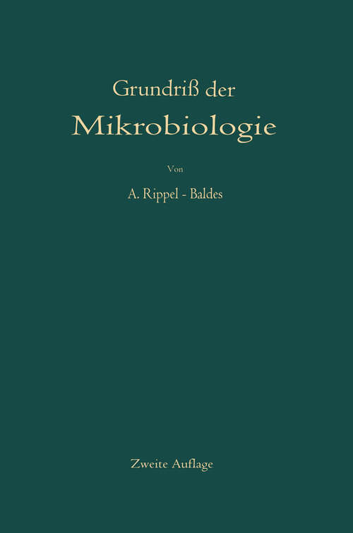 Book cover of Grundriß der Mikrobiologie (2. Aufl. 1952)