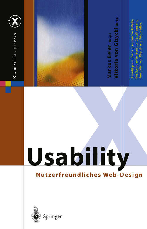 Book cover of Usability: Nutzerfreundliches Web-Design (2002) (X.media.press)