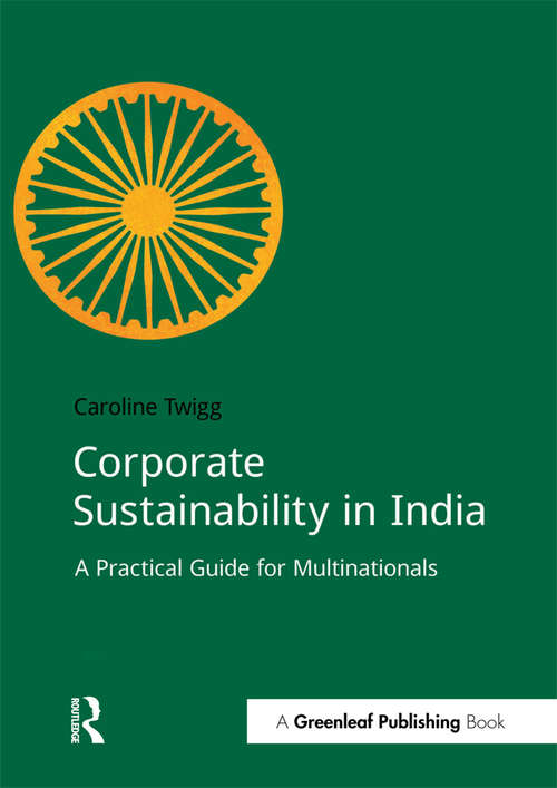 Book cover of Corporate Sustainability in India: A Practical Guide for Multinationals