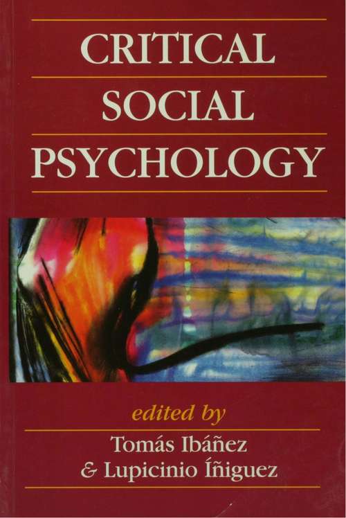 Book cover of Critical Social Psychology
